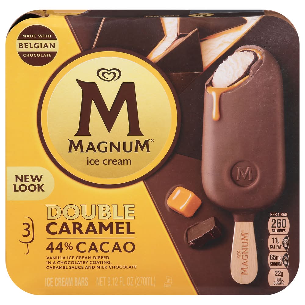 Magnum Ice Cream Bars, Double Caramel (9.12 fl oz, 3 ct)