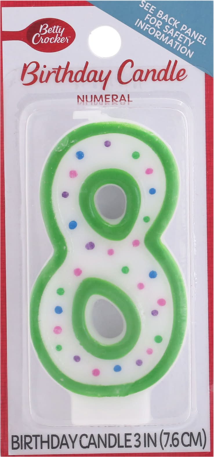 Betty Crocker Numeral 8 Birthday Candle (50 g)