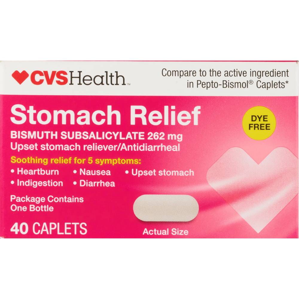 Cvs Health Stomach Relief Caplets, 40 Ct