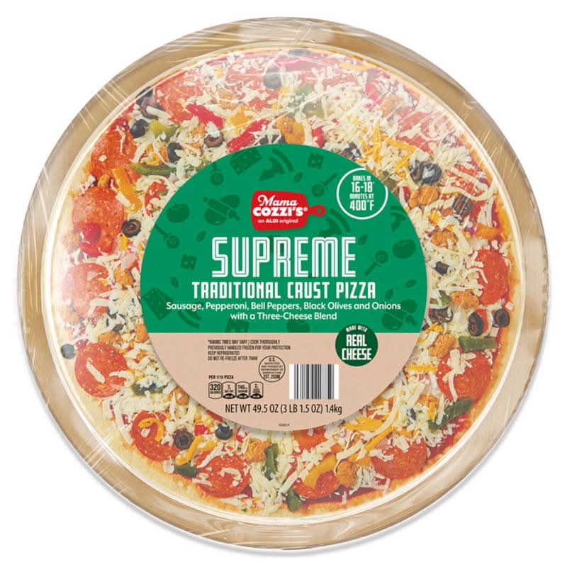 Mama Cozzi's Pizza Kitchen Take & Bake Supreme Traditional Crust Pizza, 16 in (49.5 oz)