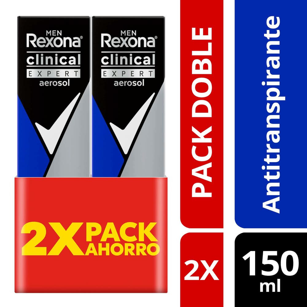 REXONA CLINICAL · Desodorante clinical clean (2 un)