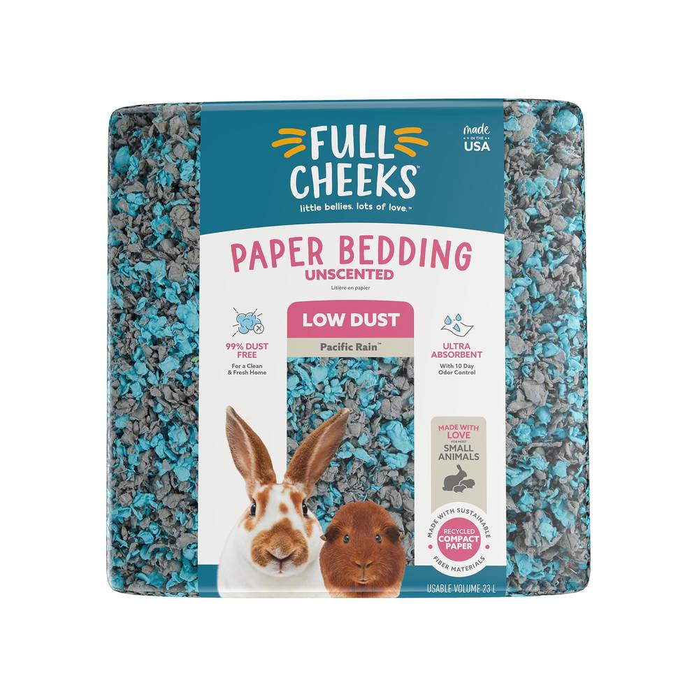 Full Cheeks Odor Control Small Pet Paper Bedding (pacific rain)
