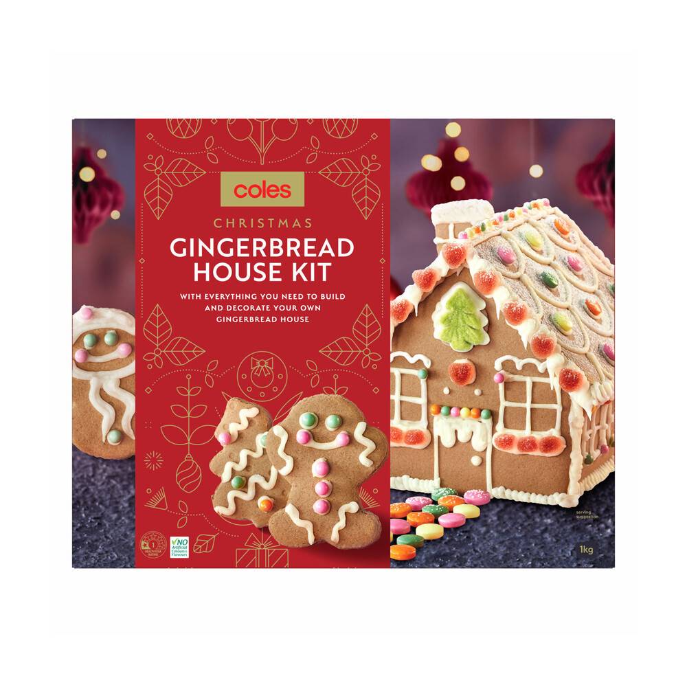 Coles Christmas Gingerbread House Kit (1kg)