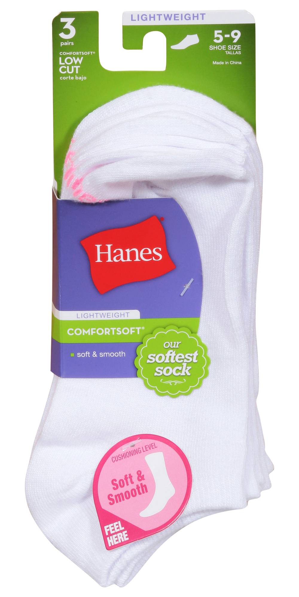 Hanes Womens Comfort Blend Light Weight Low Cut Sock