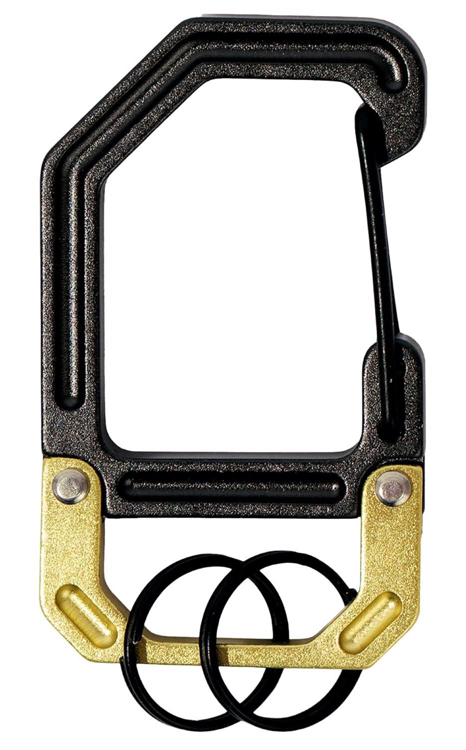 Hillman Apex Aluminum Black/Gold Clip/Hook Carabiner Key Chain