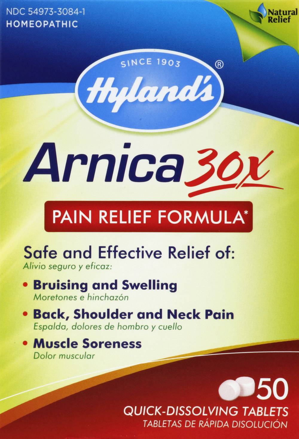 Hyland's Arnica 30x Pain Relief Quick Dissolving Tablets (50 ct)