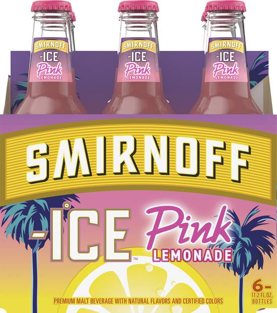 Smirnoff Ice Pink Lemonade Malt Beverage (6 pack, 11.2 fl oz)