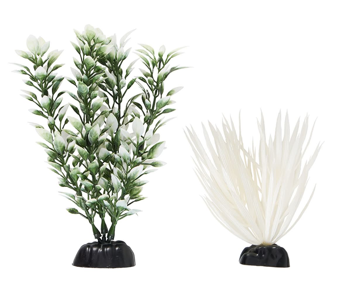 Top Fin® Green and White Aquarium Plants Value Pack - 2 Count (Color: Assorted)