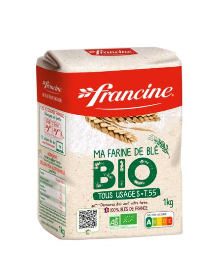Farine de blé T55 Bio FRANCINE - le paquet de 1 kg