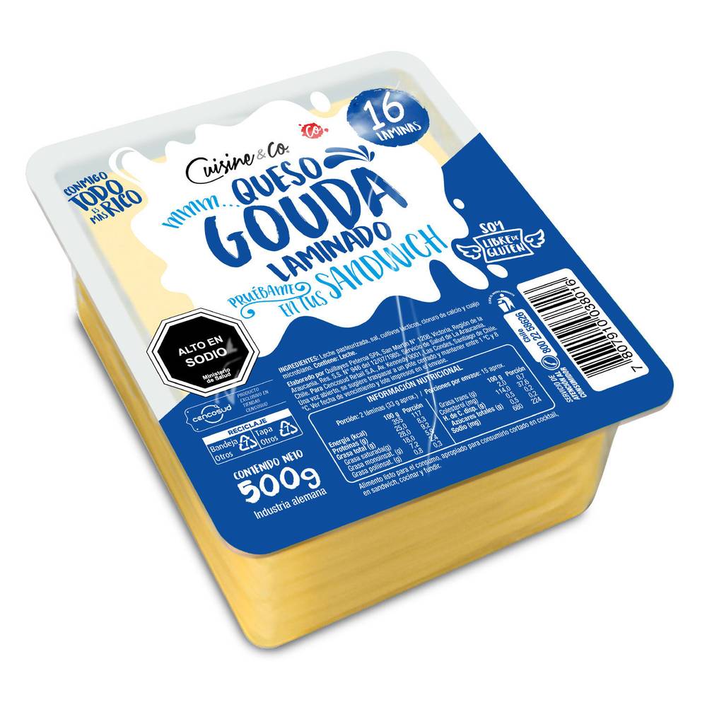 Cuisine & co queso gouda laminado (500 g)