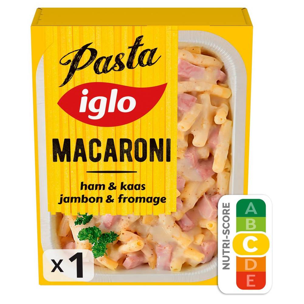 Iglo Pasta Macaroni Jambon & Fromage 1 portion 450 g