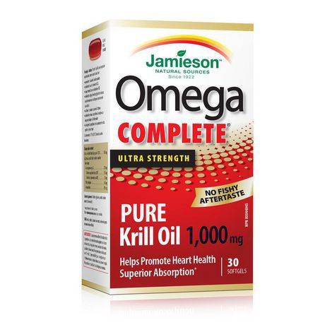 Jamieson Omega Complete Ultra Strength Krill Oil Softgels 1000 mg (30 g)