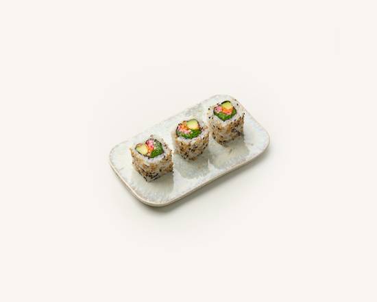 🌿California veggie roll – 3 pièces