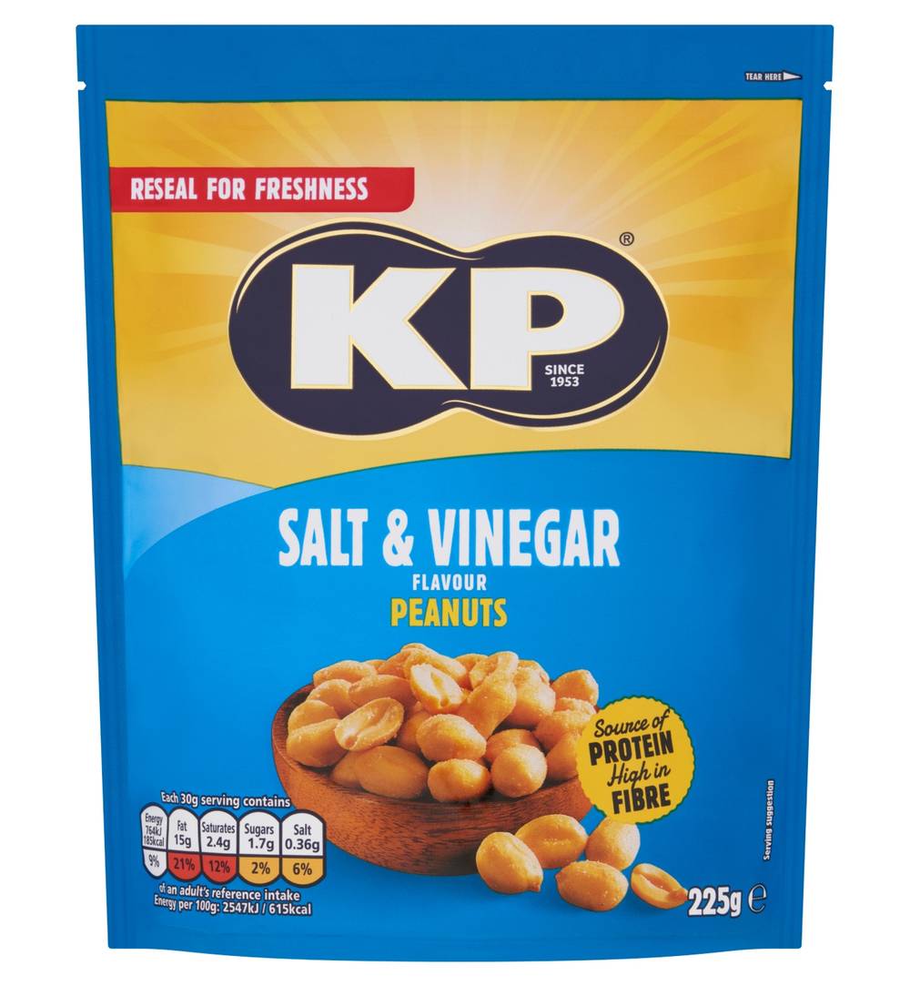 Kp Salt And Vinegar Peanuts 225G