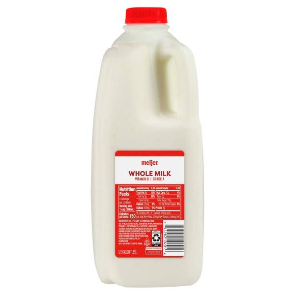 Meijer Whole Milk (½ gallon)