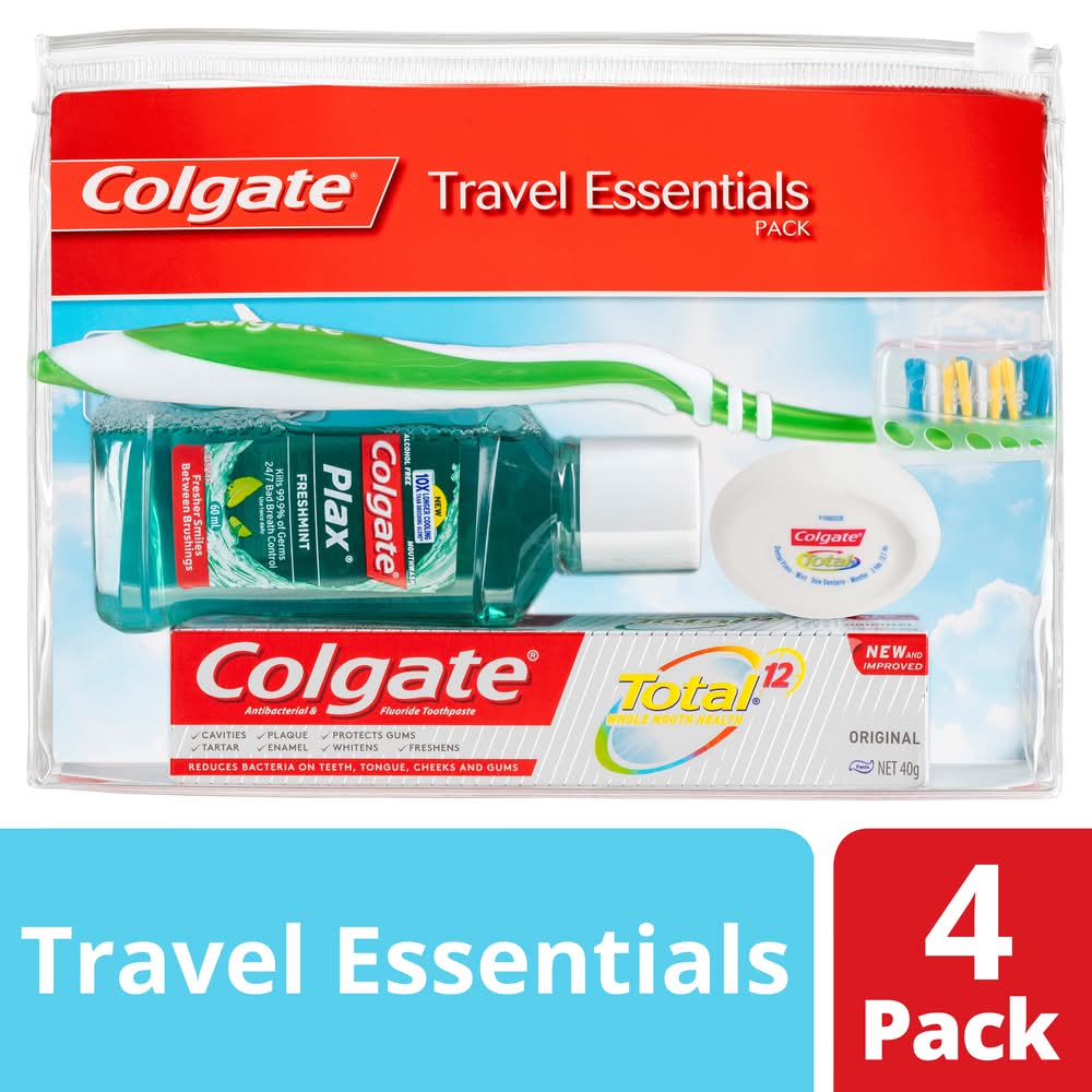 Colgate Travel Essentials Oral Care Kit, Freshmint, 2.74 m