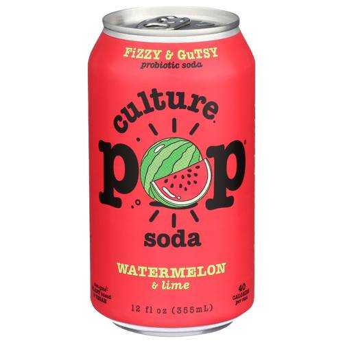 Culture Pop Watermelon & Lime Probiotic Soda