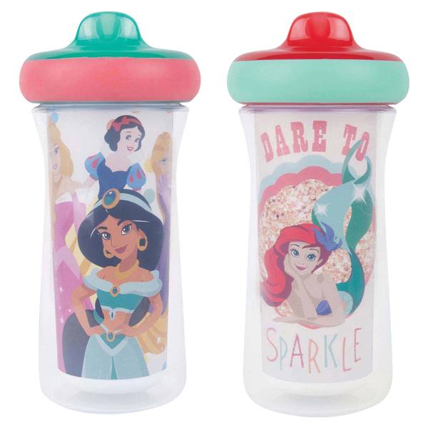 The First Years Disney Princess Imaginaction Insulated Hard Spout Leak Proof Sippy Cup (9 oz - 2 pack)