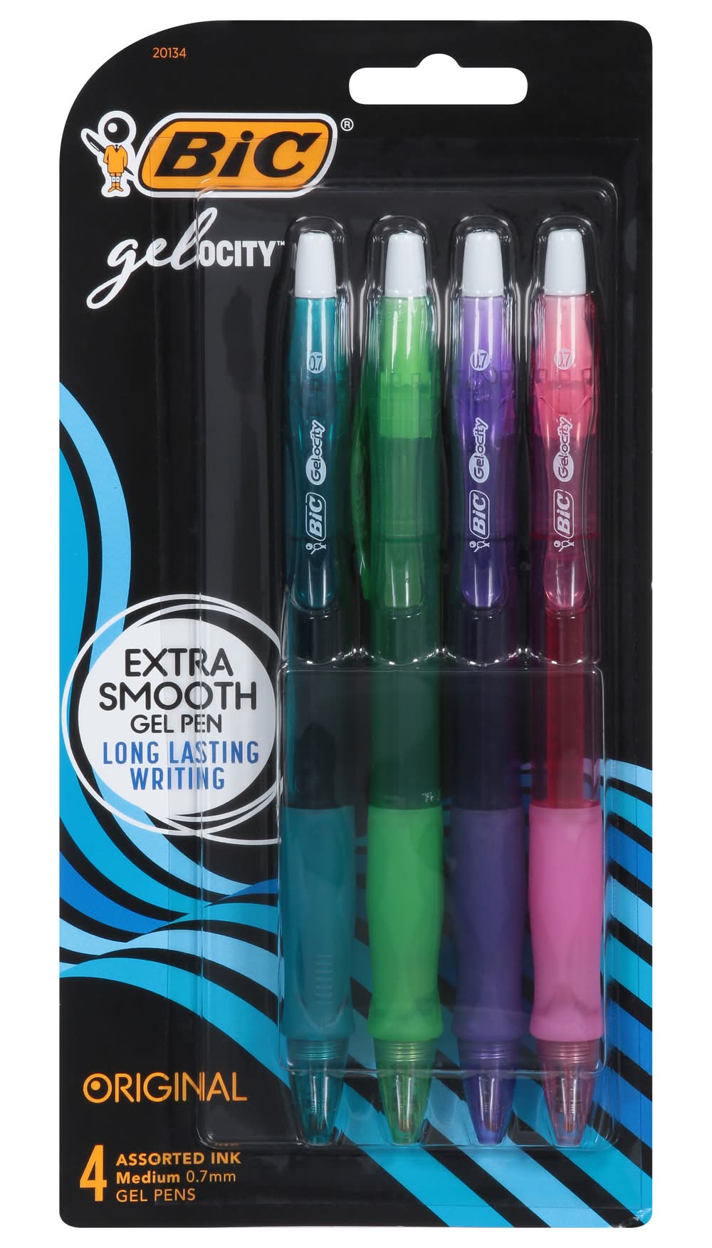 BiC 0.7 Mm Gel-Ocity Medium Assorted Gel Pens (2.9 oz, 4 ct)