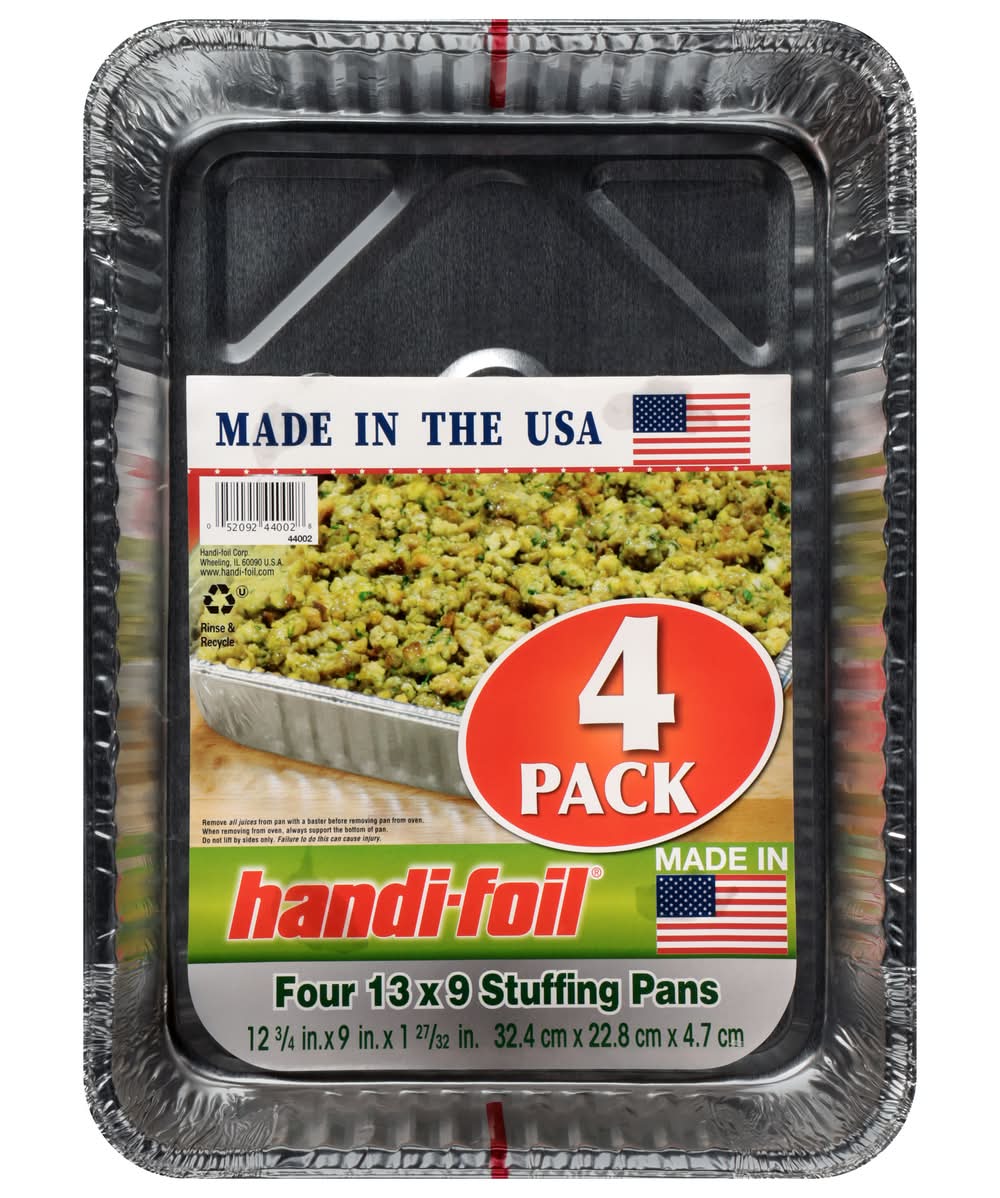 Handi-Foil Stuffing Pans, 32.4x22.8x4.7 cm (4 ct)