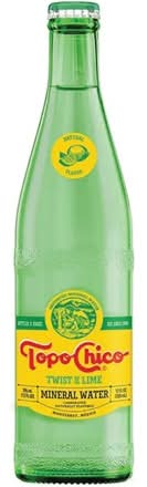 Topo Chico Carbonated Twist of Lime Mineral Water 15.5oz Bottle