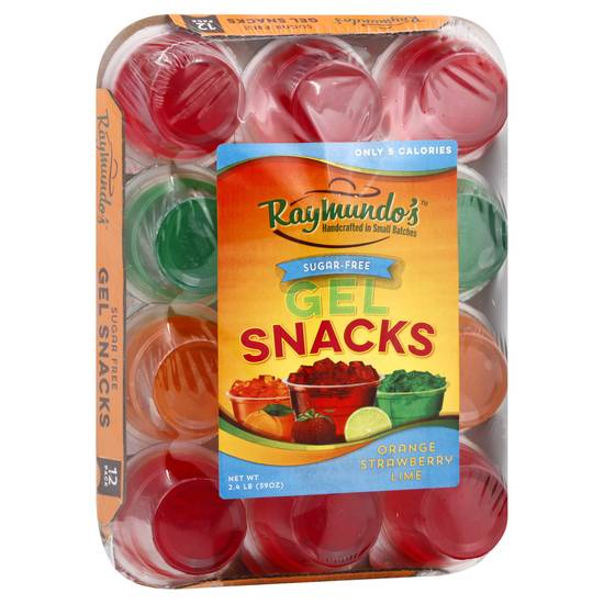 Raymundos Sugar Free Orange, Strawberry & Lime Gel Snacks (12 ct)