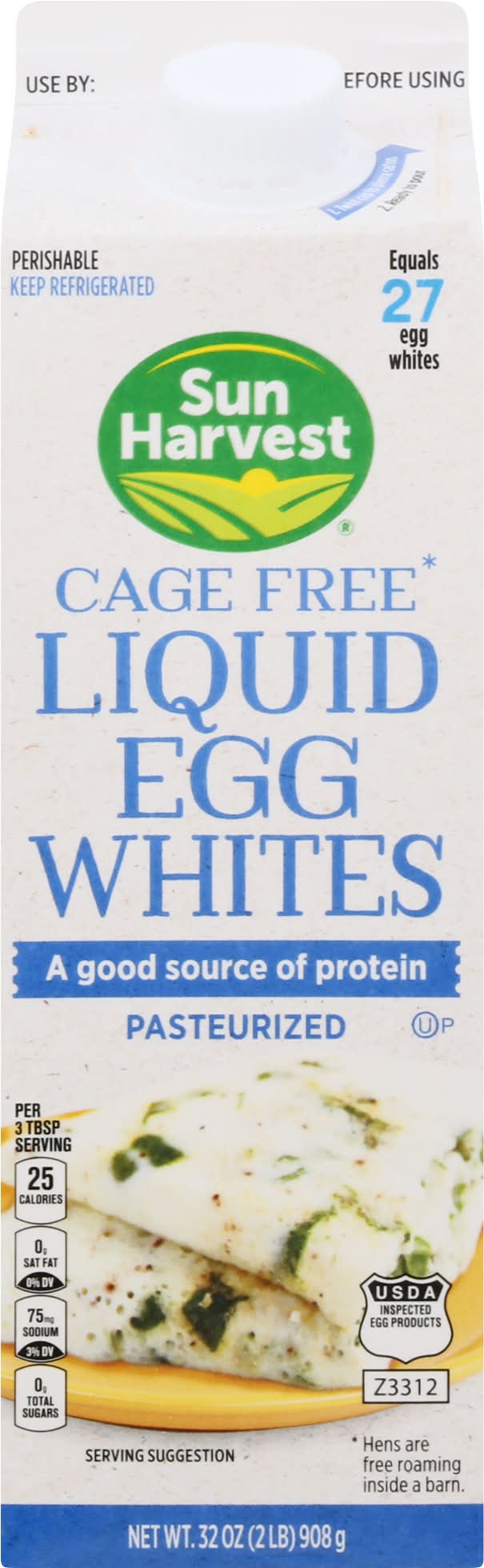 Sun Harvest Cage Free Liquid Egg Whites (2 lbs)