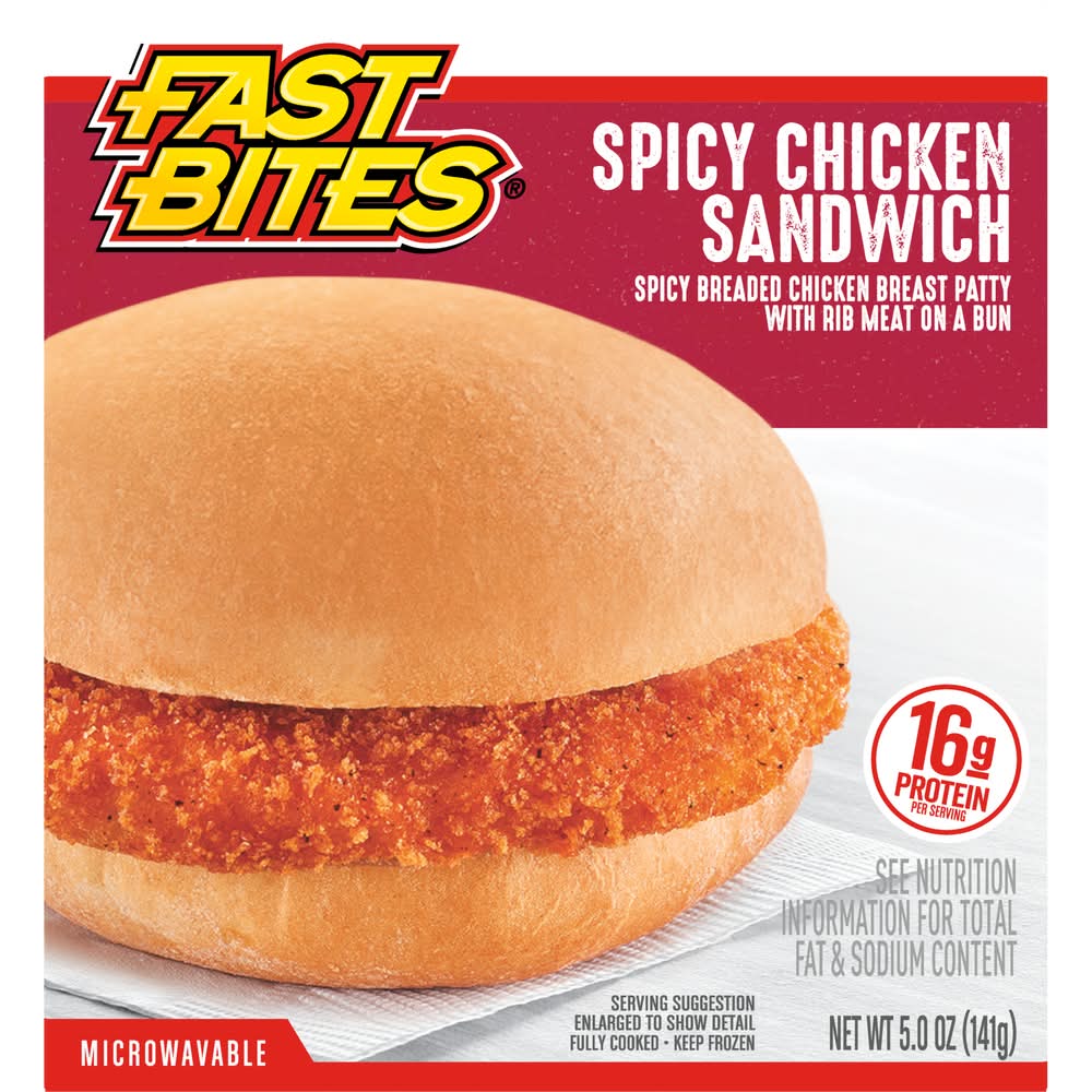 Fast Bites Sandwich, Spicy Chicken (5 oz)