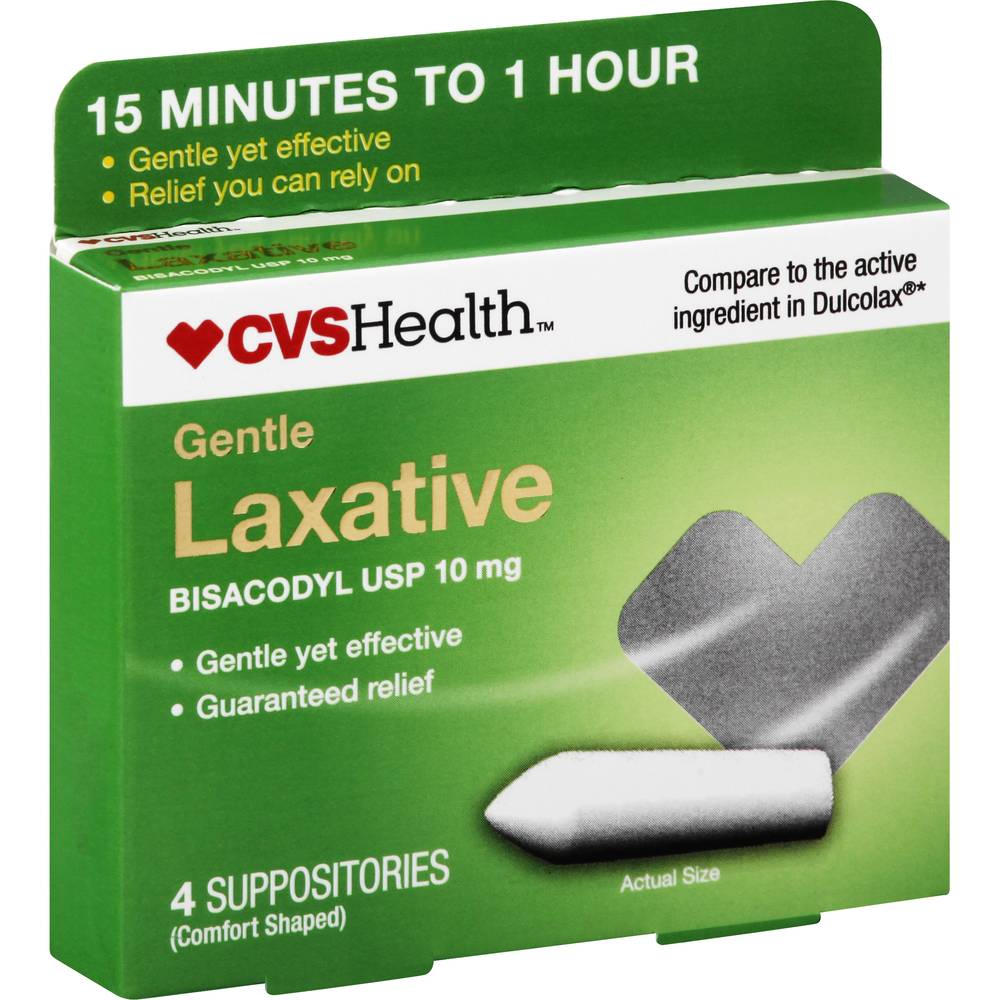 CVS Pharmacy Health Gentle Laxative Suppositories