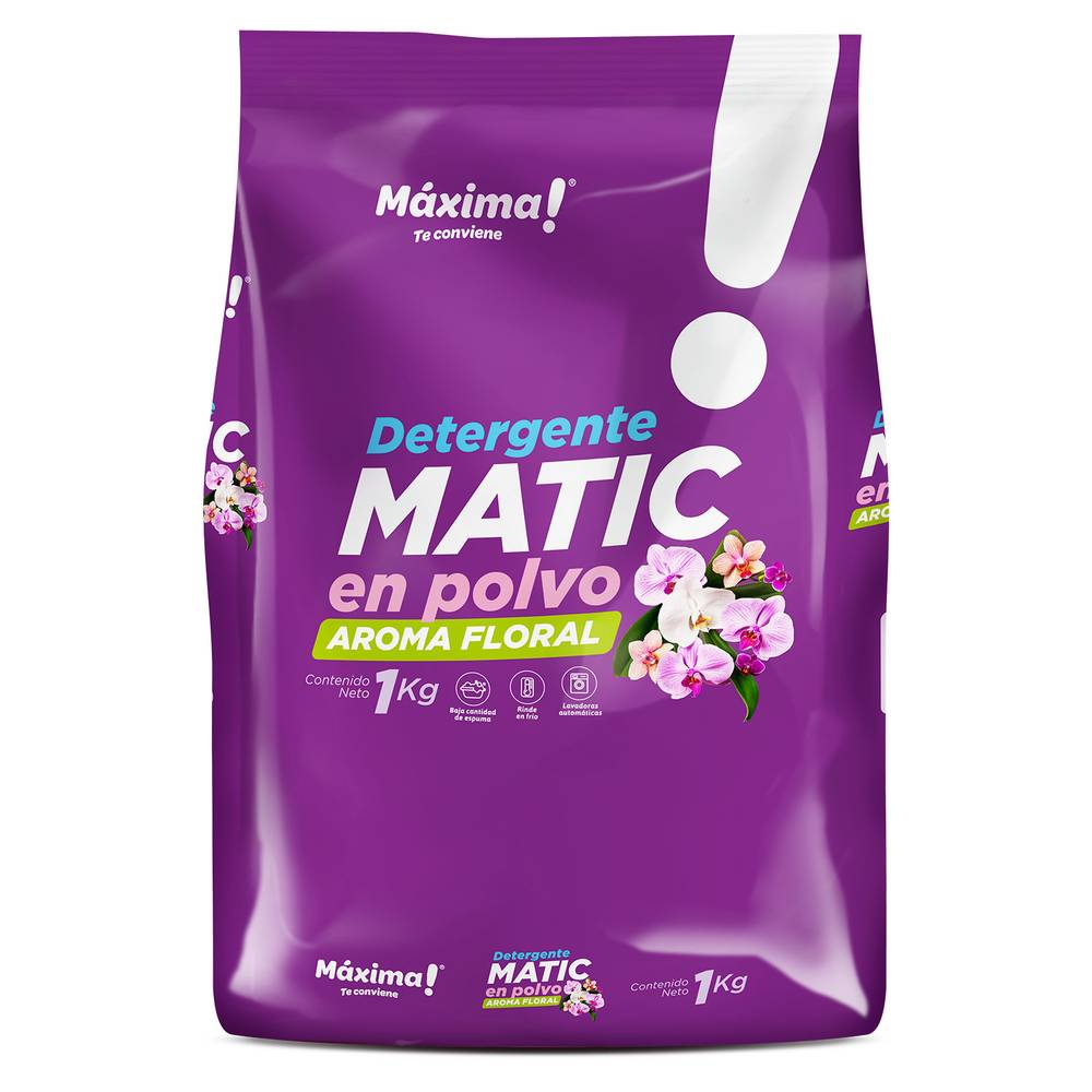 Máxima detergente en polvo floral (bolsa 1 kg)