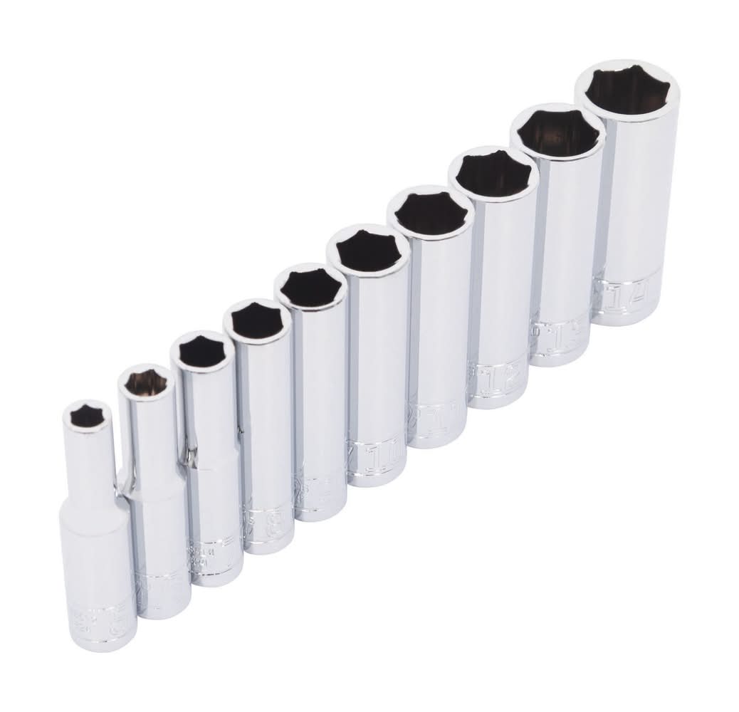 Kobalt 1/4-in Drive Metric Deep Socket Set 10 -Pieces