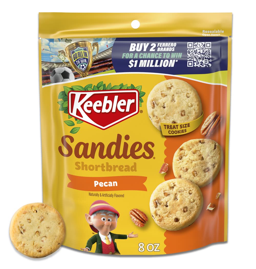 Keebler Sandies Pecan Cookies Shortbread Cookies, Pecan (8 oz)