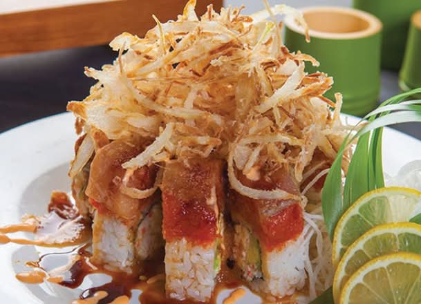 CRISPY ONION ALBACORE ROLL