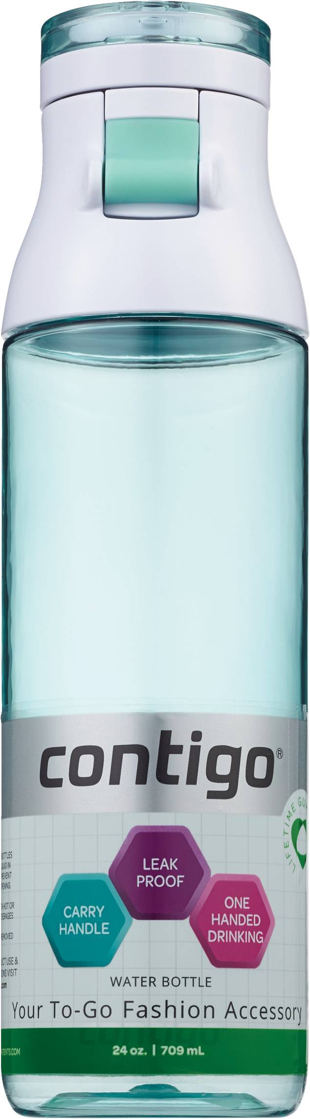 Contigo Water Bottle, Jade, 24 Oz