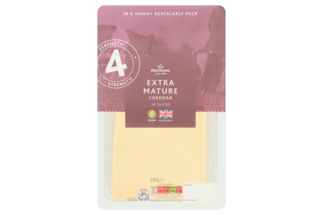 Morrisons Extra Mature Cheese Slices 200g