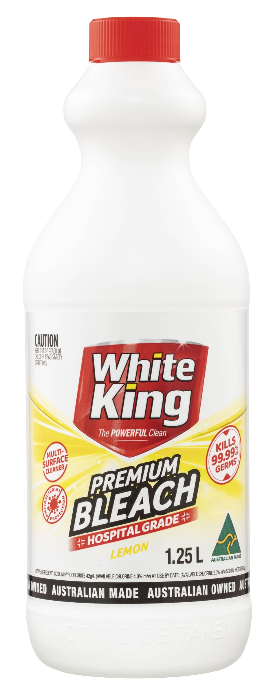 White King Premium Bleach Lemon (1.25L)