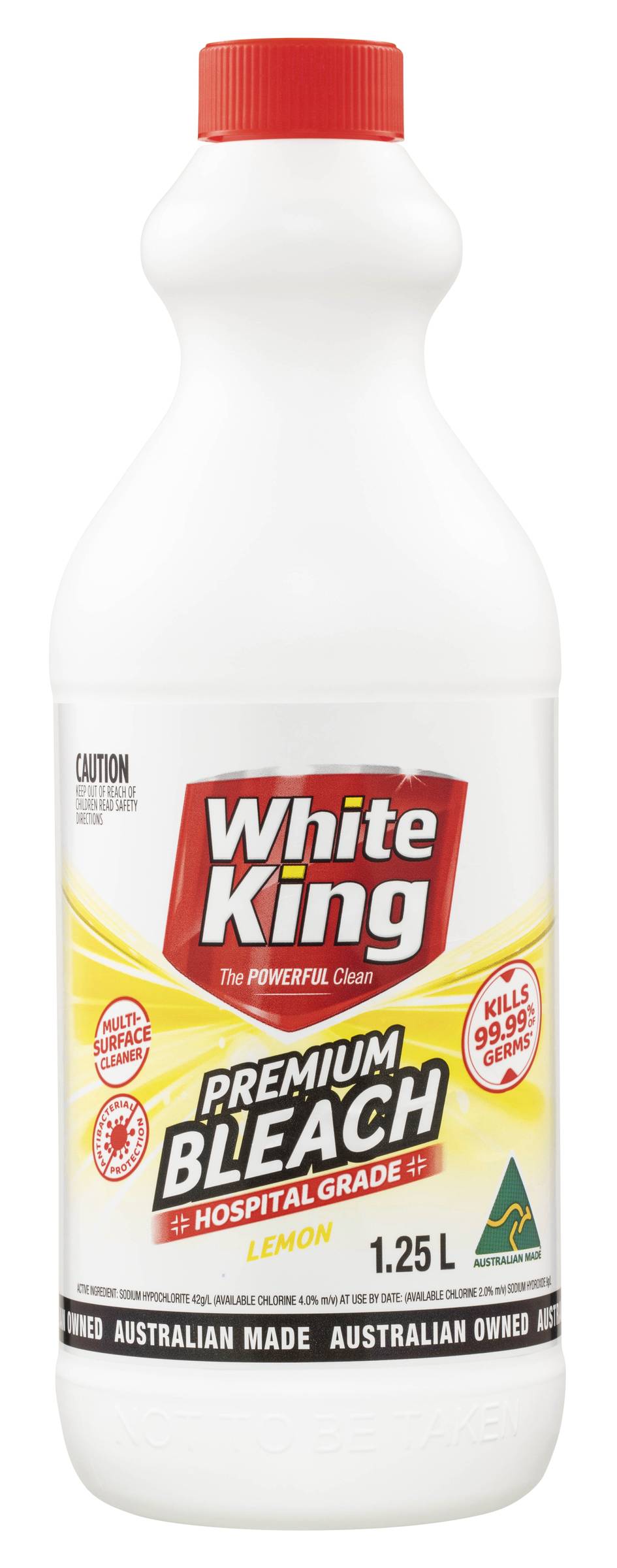 White King Premium Bleach Lemon (1.25L)