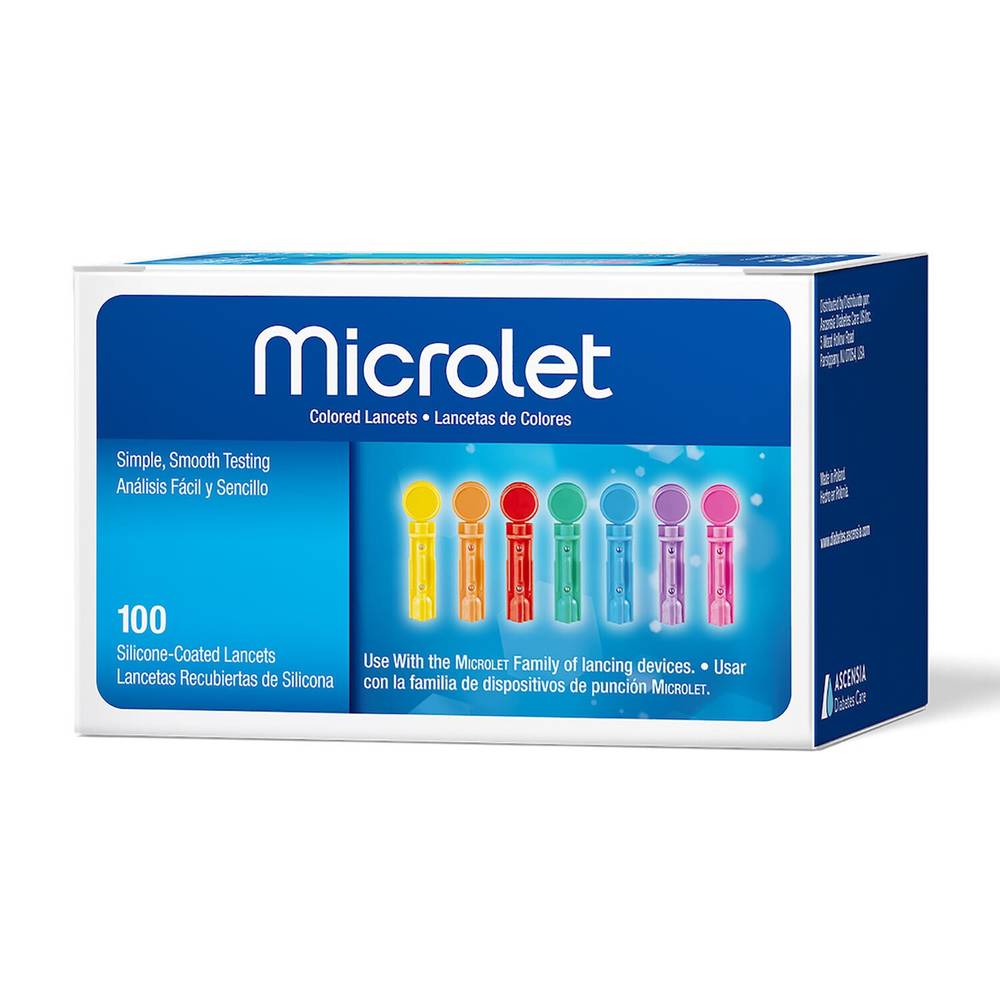 Microlet Colored Lancets, 100 CT