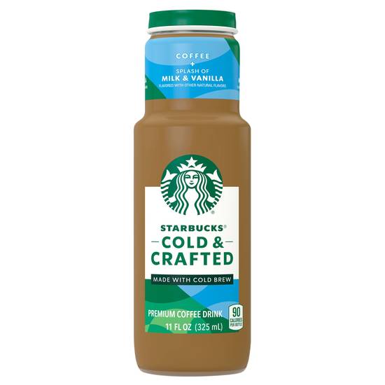 Starbucks Cold & Crafted Splash Of Milk & Vanilla Coffee Drink (11 fl oz)