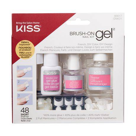 Kiss kit d'ongles en gel brush on