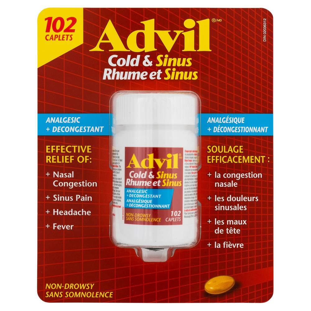 Advil Cold & Sinus - Caplets 102S