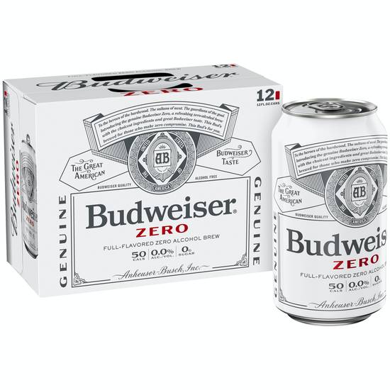 Budweiser Zero Alcoholic Brew (12 pack, 12 fl oz)