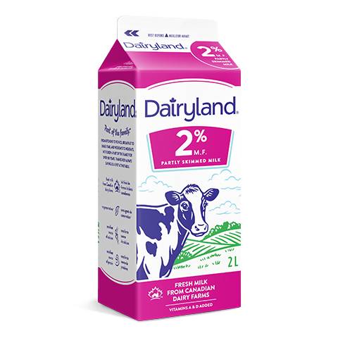 Dairyland 2L 2% milk carton 2L