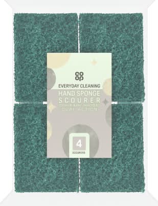 Co-op Everyday Cleaning Hand Sponge Scourers (4 pack)