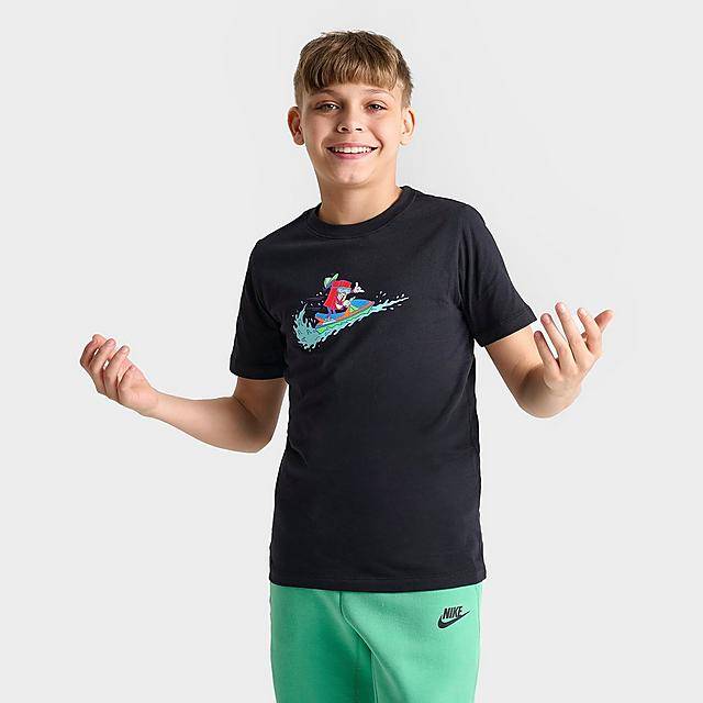 Big Kids' Nike Sportswear Jetski Wave Boxy T-Shirt (Medium)