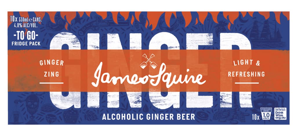 James Squire Ginger Beer Cans 10x330ml