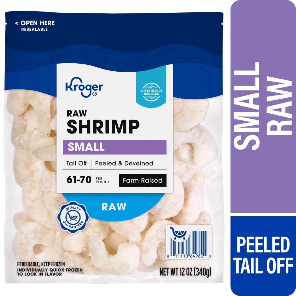 Kroger® Small Shrimp Raw Peeled & Deveined Tail Off