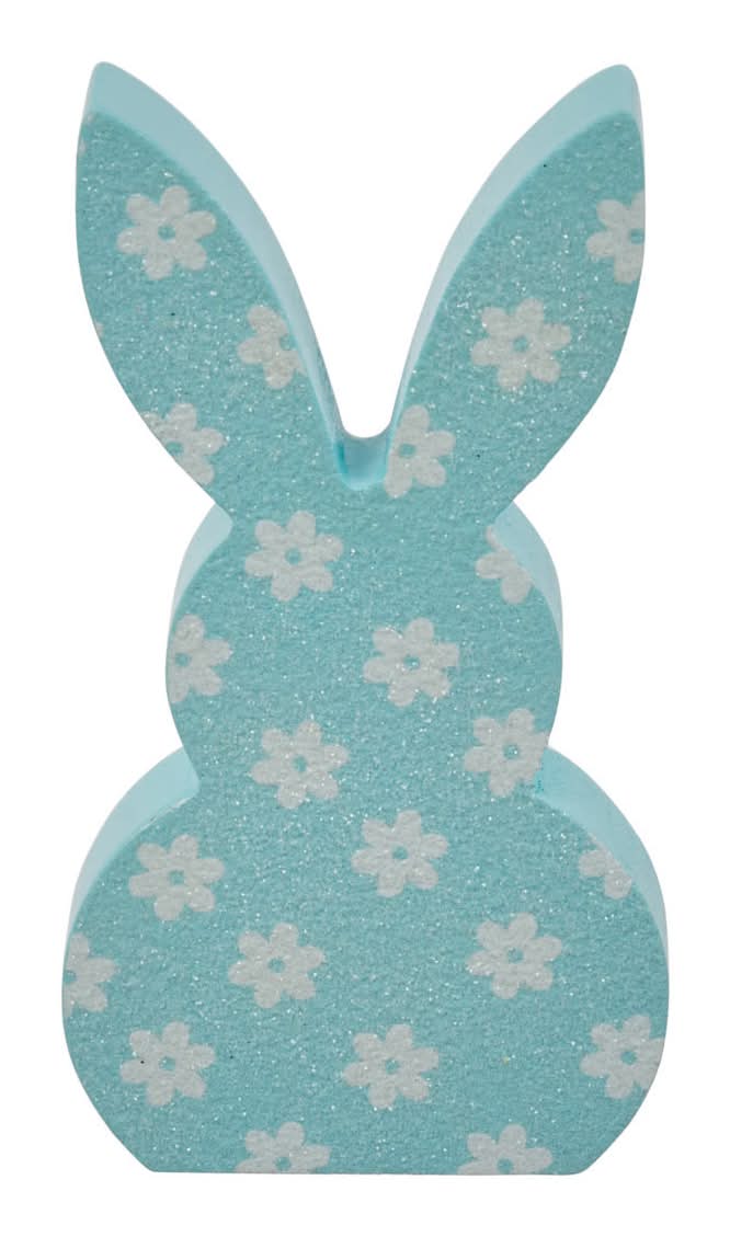 Easter Floral Print Bunny Shaped Decor Mini Assorted