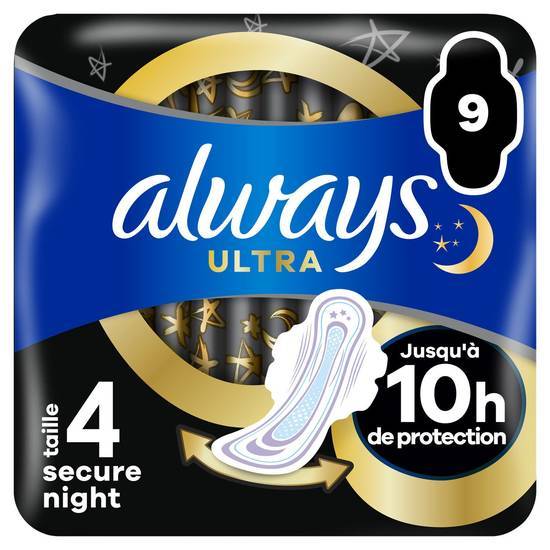 Always - Serviette hygiénique avec ailettes ultra secure night (female/taille 4)