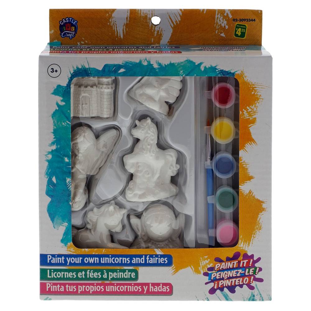 Dollarama Castle Craft Paint Your Own Unicorns & Fairies Kit 3+ Up